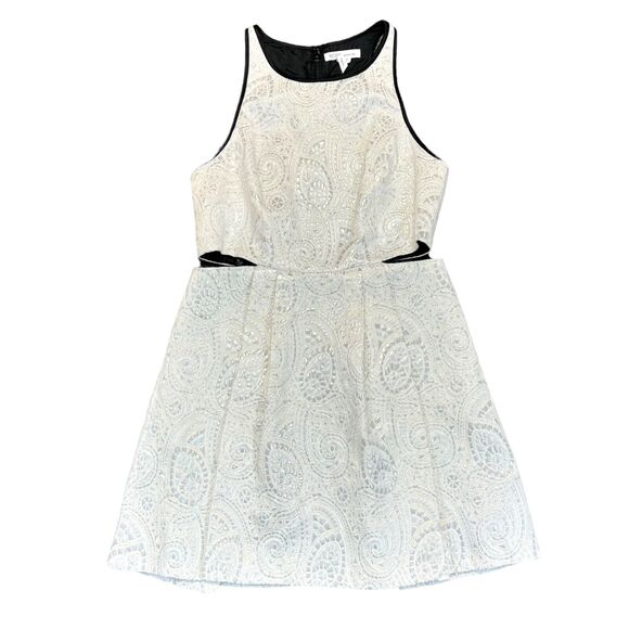 BCBGeneration Womens Cutout Mini Dress from Revolve Whisper White Size 12 EUC - Picture 1 of 11